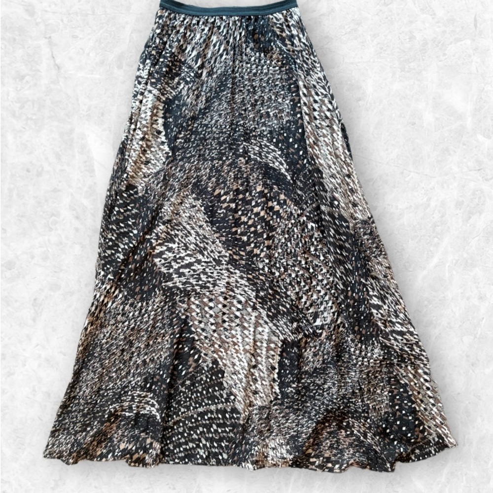 Wallpapher Black and Brown Women's Maxi Skirt Sz Sm